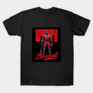 baseball player sports mechanic futuristic T-Shirt